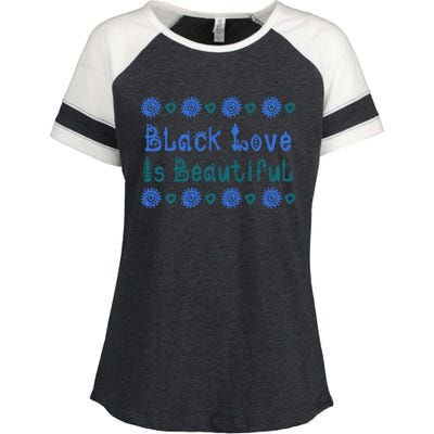 Black Love Black Excellence Is Beautiful Melanin Gift Enza Ladies Jersey Colorblock Tee