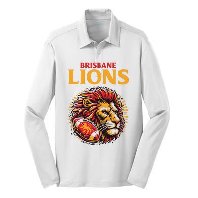 Brisbane Lions Silk Touch Performance Long Sleeve Polo