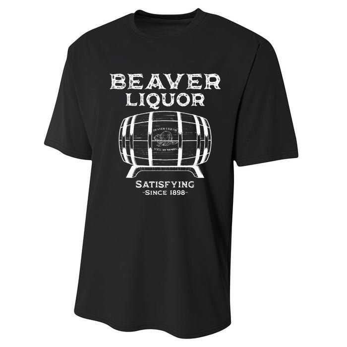 Beaver Liquor Beaver Liqueur Adult Humor Drinking Humor Performance Sprint T-Shirt