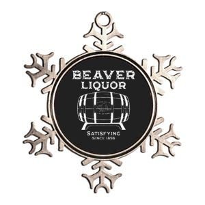 Beaver Liquor Beaver Liqueur Adult Humor Drinking Humor Metallic Star Ornament