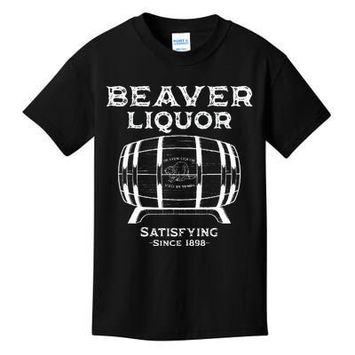 Beaver Liquor Beaver Liqueur Adult Humor Drinking Humor Kids T-Shirt