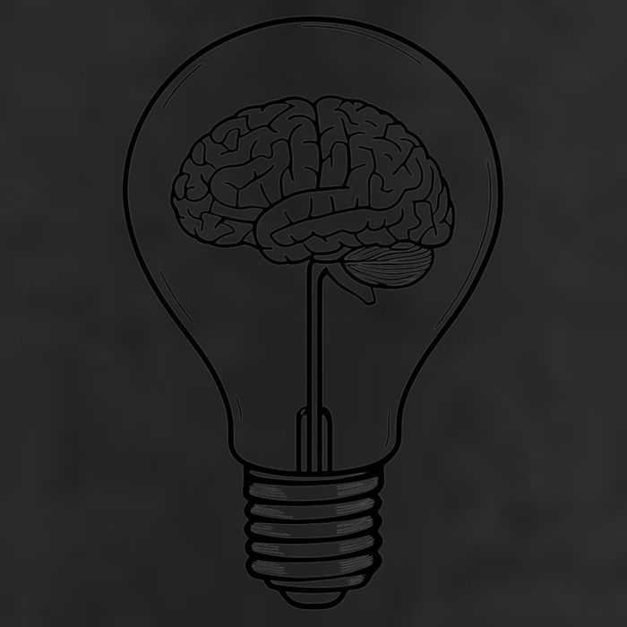 Brain Lightbulb: Bright Ideas And Creativity 7 Panel Mesh Trucker Snapback Hat