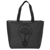 Brain Lightbulb: Bright Ideas And Creativity Zip Tote Bag