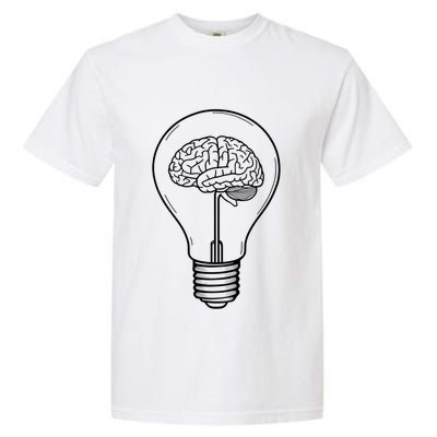 Brain Lightbulb: Bright Ideas And Creativity Garment-Dyed Heavyweight T-Shirt