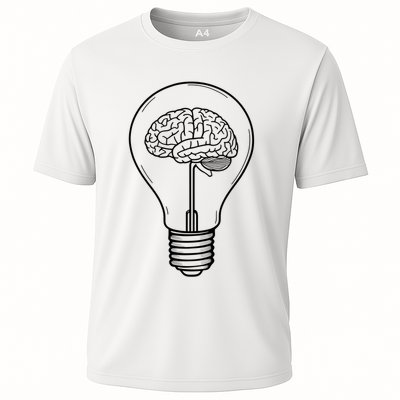 Brain Lightbulb: Bright Ideas And Creativity Cooling Performance Crew T-Shirt