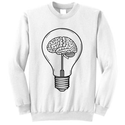 Brain Lightbulb: Bright Ideas And Creativity Sweatshirt
