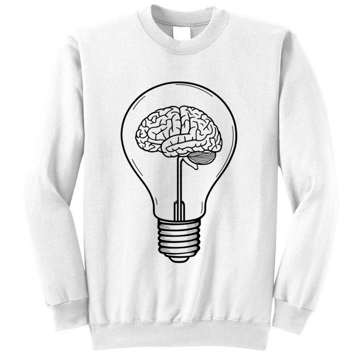 Brain Lightbulb: Bright Ideas And Creativity Sweatshirt