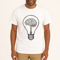 Brain Lightbulb: Bright Ideas And Creativity Tall T-Shirt