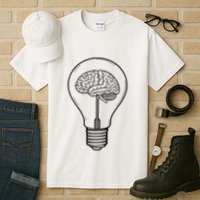 Brain Lightbulb: Bright Ideas And Creativity Tall T-Shirt
