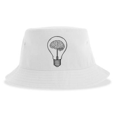 Brain Lightbulb: Bright Ideas And Creativity Sustainable Bucket Hat