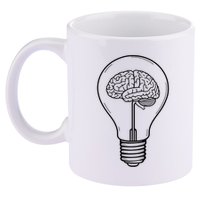 Brain Lightbulb: Bright Ideas And Creativity 11oz C Handle Ceramic Mug