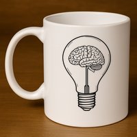 Brain Lightbulb: Bright Ideas And Creativity 11oz C Handle Ceramic Mug