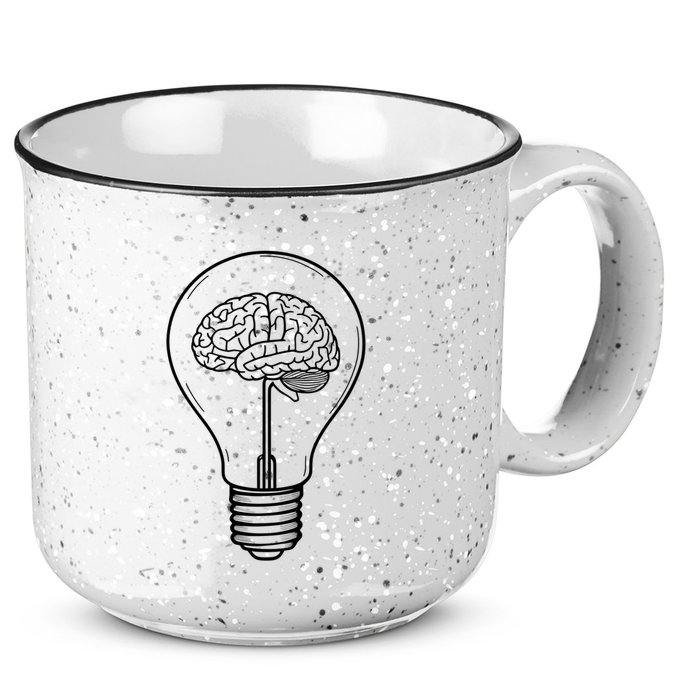Brain Lightbulb: Bright Ideas And Creativity 15oz Campfire Ceramic Mug