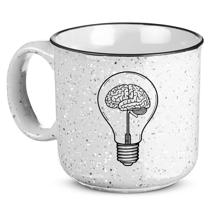 Brain Lightbulb: Bright Ideas And Creativity 15oz Campfire Ceramic Mug