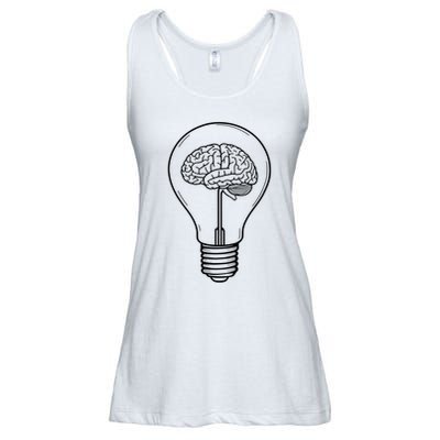 Brain Lightbulb: Bright Ideas And Creativity Ladies Essential Flowy Tank
