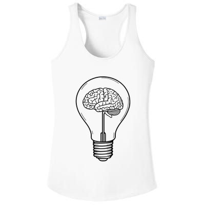 Brain Lightbulb: Bright Ideas And Creativity Ladies PosiCharge Competitor Racerback Tank