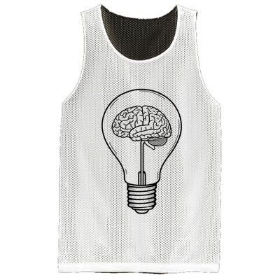 Brain Lightbulb: Bright Ideas And Creativity Mesh Reversible Basketball Jersey Tank