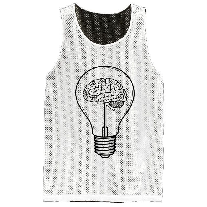 Brain Lightbulb: Bright Ideas And Creativity Mesh Reversible Basketball Jersey Tank