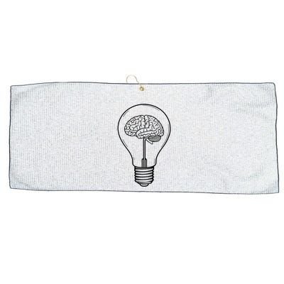 Brain Lightbulb: Bright Ideas And Creativity Large Microfiber Waffle Golf Towel