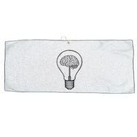 Brain Lightbulb: Bright Ideas And Creativity Large Microfiber Waffle Golf Towel