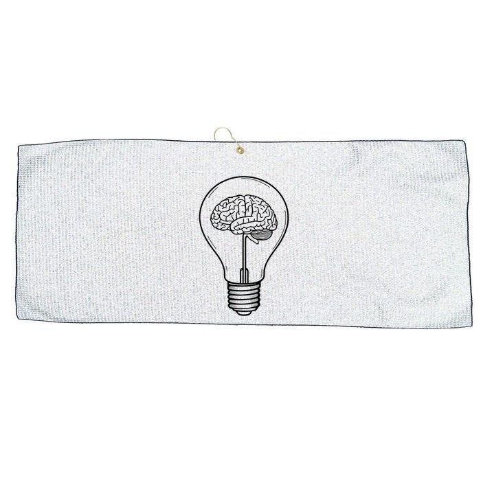 Brain Lightbulb: Bright Ideas And Creativity Large Microfiber Waffle Golf Towel