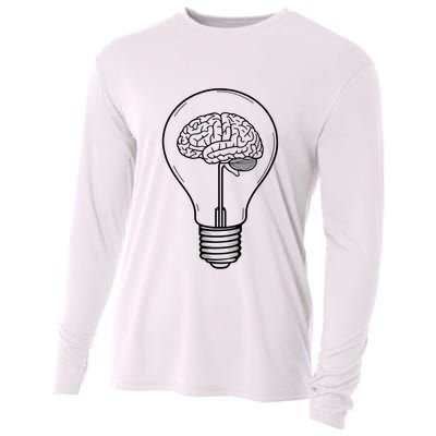 Brain Lightbulb: Bright Ideas And Creativity Cooling Performance Long Sleeve Crew