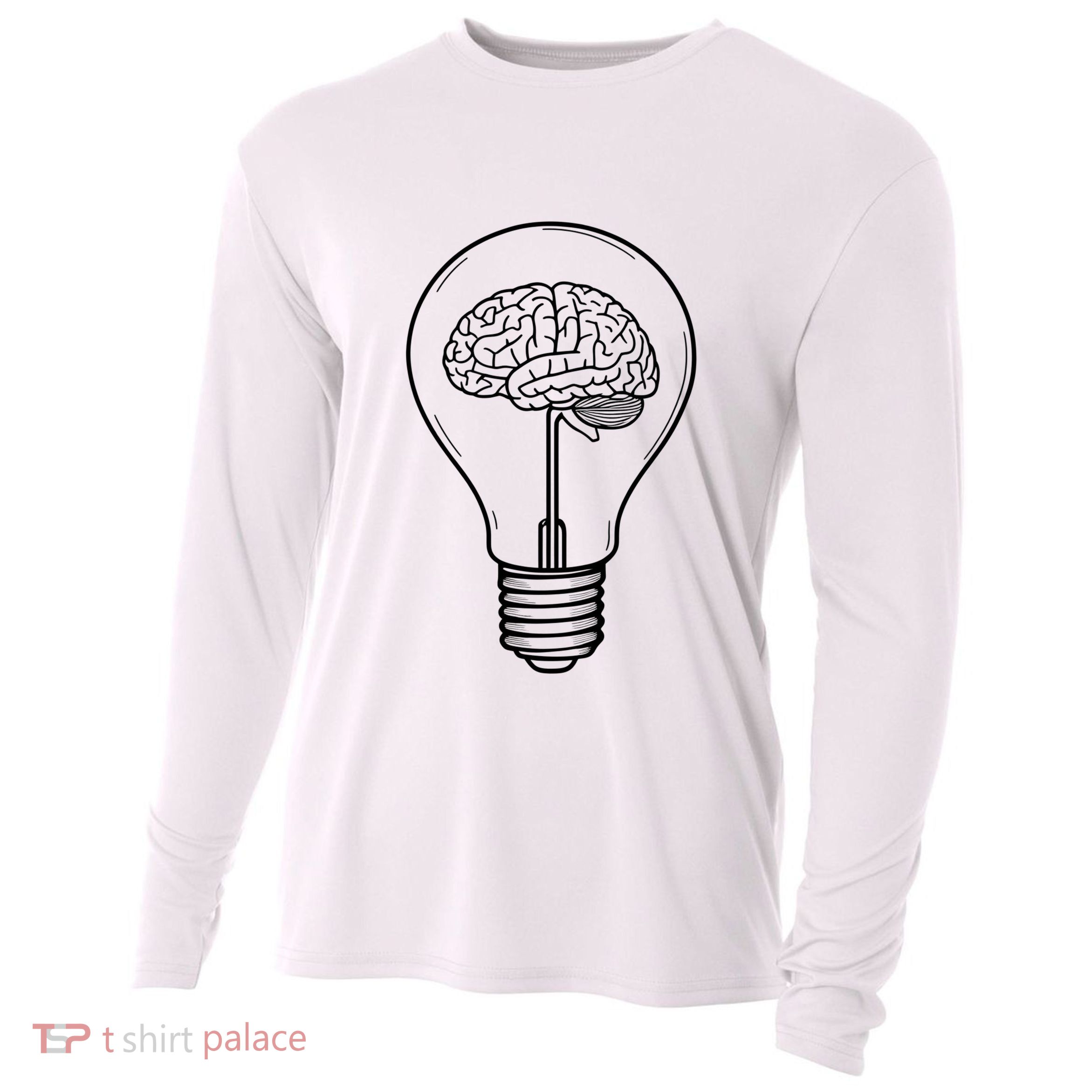 Brain Lightbulb: Bright Ideas And Creativity Cooling Performance Long Sleeve Crew