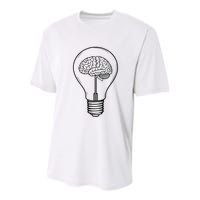 Brain Lightbulb: Bright Ideas And Creativity Youth Performance Sprint T-Shirt