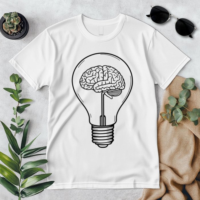 Brain Lightbulb: Bright Ideas And Creativity Premium T-Shirt