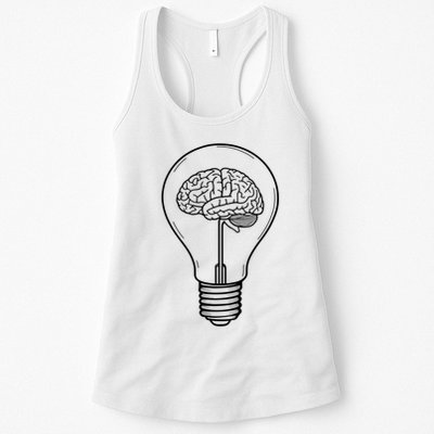 Brain Lightbulb: Bright Ideas And Creativity Womens Tank Top