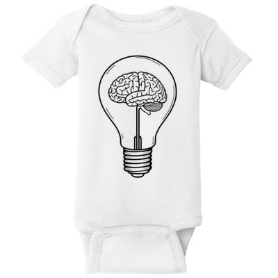 Brain Lightbulb: Bright Ideas And Creativity Baby Bodysuit