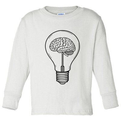Brain Lightbulb: Bright Ideas And Creativity Toddler Long Sleeve Shirt