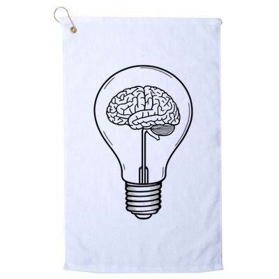 Brain Lightbulb: Bright Ideas And Creativity Golf Towel