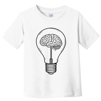 Brain Lightbulb: Bright Ideas And Creativity Toddler T-Shirt