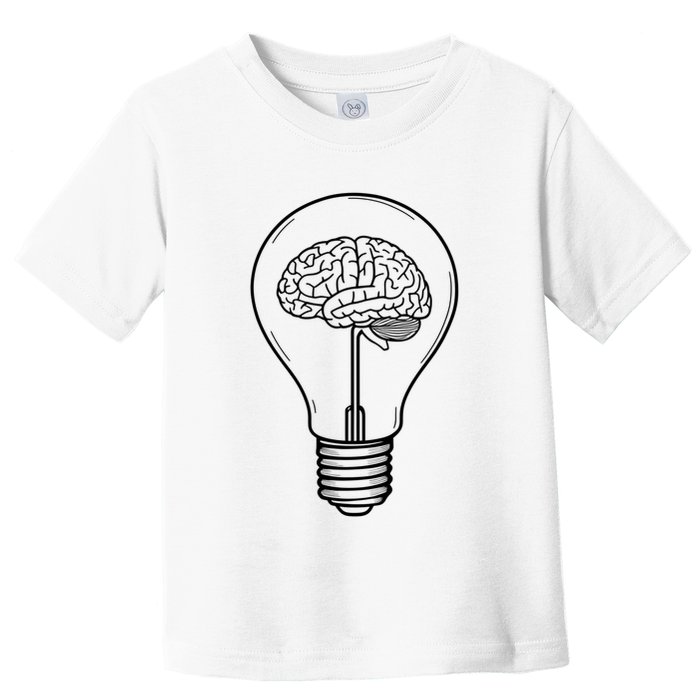 Brain Lightbulb: Bright Ideas And Creativity Toddler T-Shirt