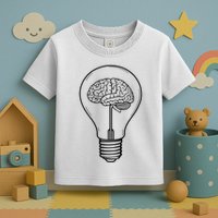 Brain Lightbulb: Bright Ideas And Creativity Toddler T-Shirt