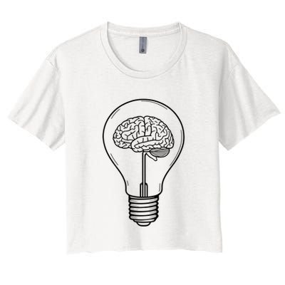 Brain Lightbulb: Bright Ideas And Creativity Crop Top