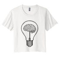 Brain Lightbulb: Bright Ideas And Creativity Crop Top