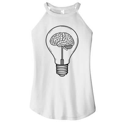 Brain Lightbulb: Bright Ideas And Creativity Women's Perfect Tri Rocker Tank