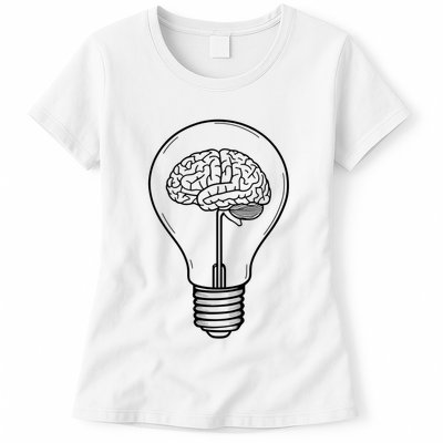 Brain Lightbulb: Bright Ideas And Creativity Womens T-Shirt