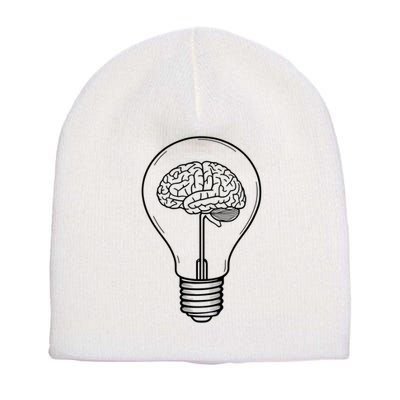 Brain Lightbulb: Bright Ideas And Creativity Short Acrylic Beanie