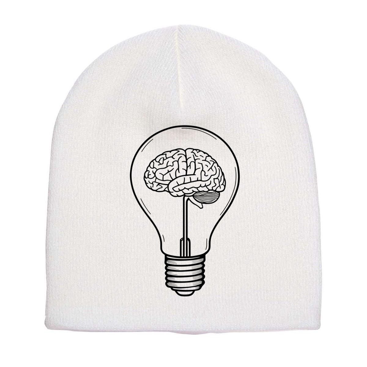 Brain Lightbulb: Bright Ideas And Creativity Short Acrylic Beanie