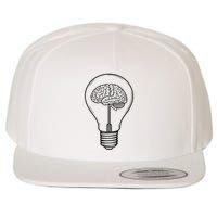 Brain Lightbulb: Bright Ideas And Creativity Wool Snapback Cap