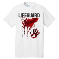 Bloody Lifeguard Blood Splatter Blood Stained Fun Tall T-Shirt