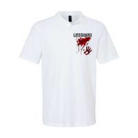 Bloody Lifeguard Blood Splatter Blood Stained Fun Softstyle Adult Sport Polo