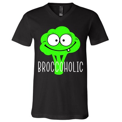 Broccoli Lovers Broccoholic V-Neck T-Shirt