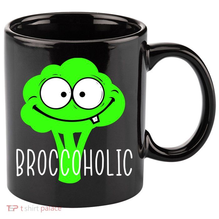 Broccoli Lovers Broccoholic 11oz C Handle Ceramic Mug