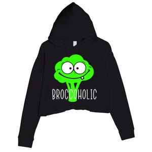 Broccoli Lovers Broccoholic Crop Fleece Hoodie