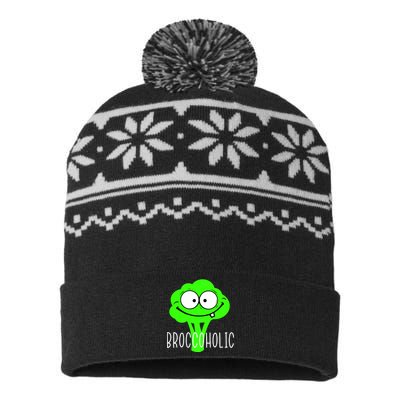 Broccoli Lovers Broccoholic USA-Made Snowflake Beanie