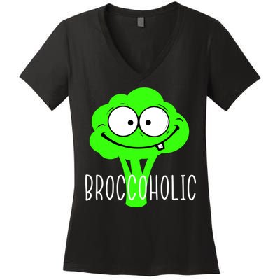 Broccoli Lovers Broccoholic Women's V-Neck T-Shirt
